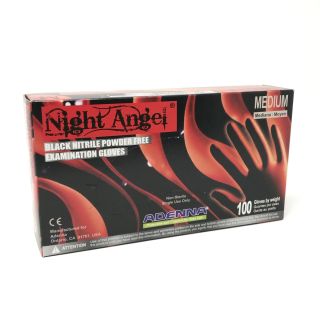Adenna's Night Angel® Black Nitrile Powder Free Exam Gloves