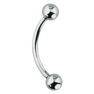 16G Stainless Steel Curved Barbell - Internally Threaded