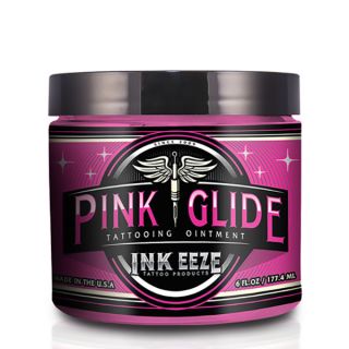 INK-EEZE Pink Glide Tattoo Ointment - 6oz
