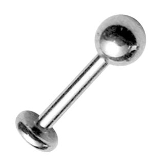 16G Stainless Steel Jeweled Labret - Internally Threaded