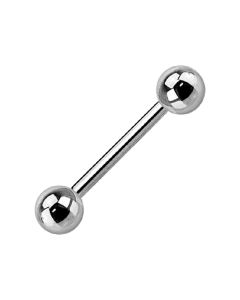 14G Stainless Steel Jeweled Straight Barbell - Internally Threaded Jewlery