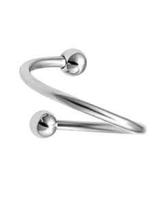 16G Stainless Steel Twist Cicular Barbell - Internally Threaded Jewlery