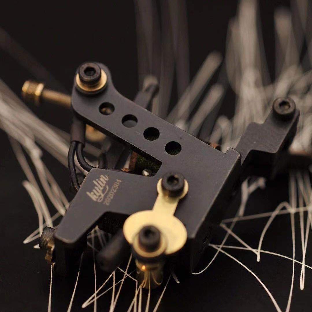 Kylin Handmade Brass Tattoo Machine - Black Ghost