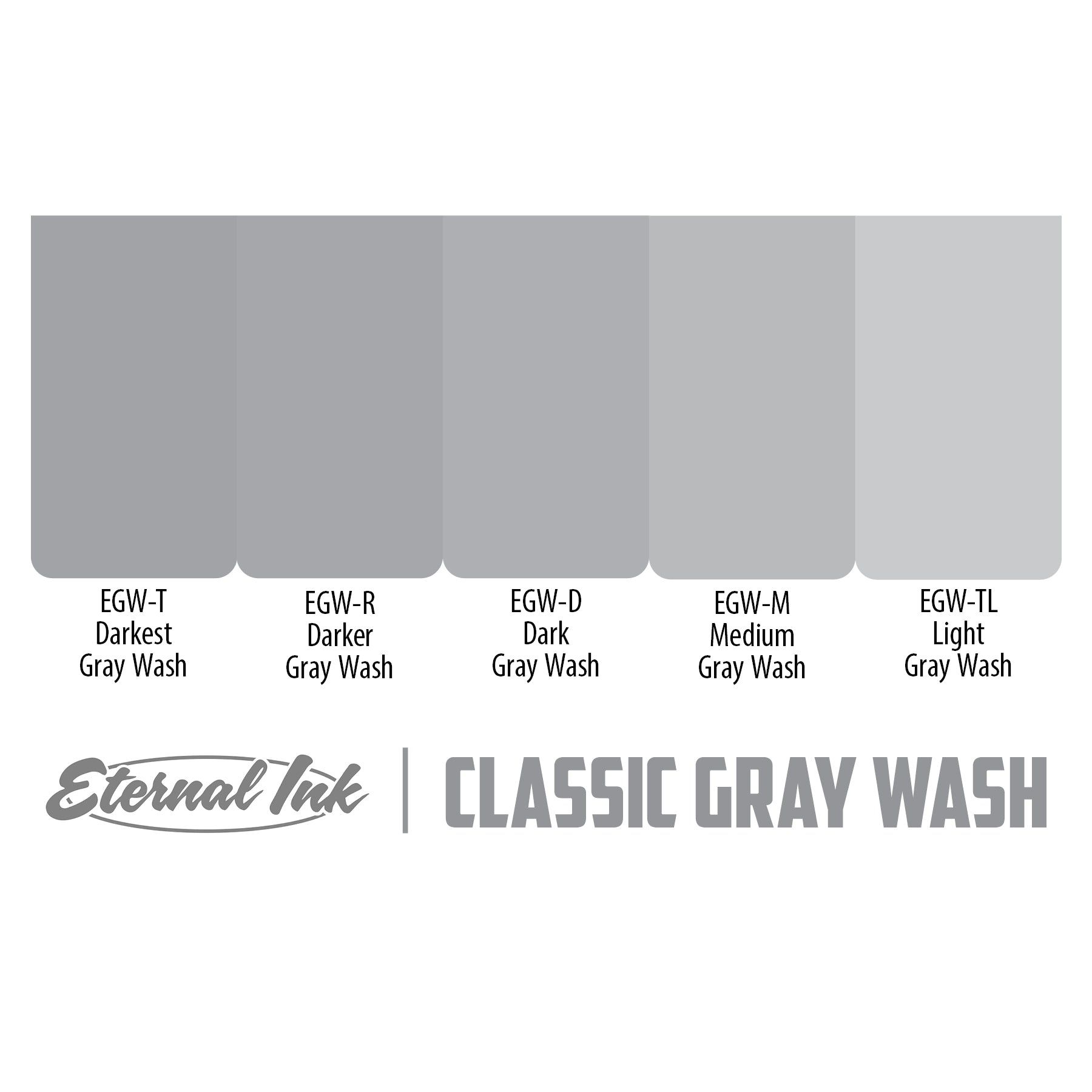 5 Color Gray Wash Set - Eternal Ink