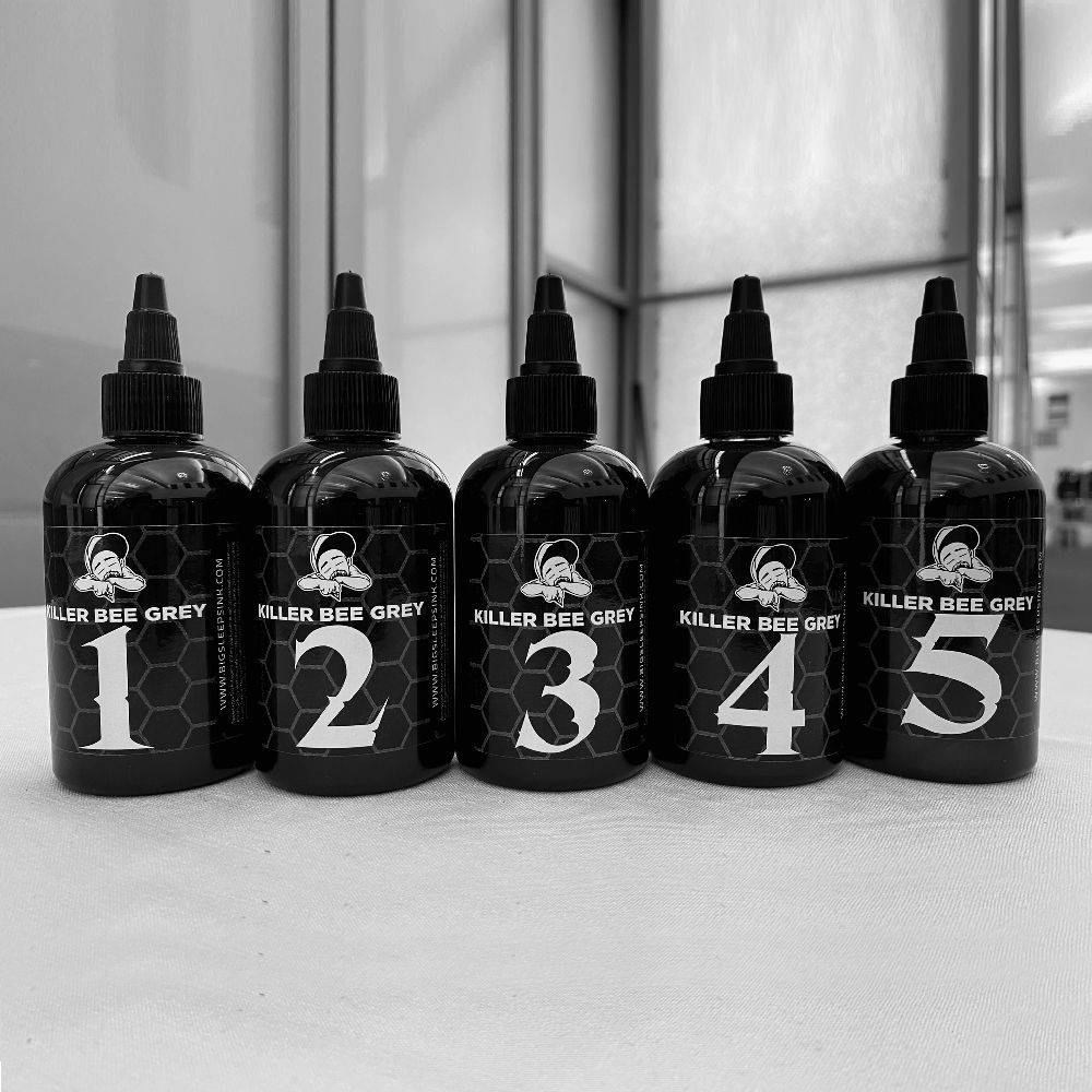 4oz Killer Bee Grey Wash Set - Big Sleeps Ink