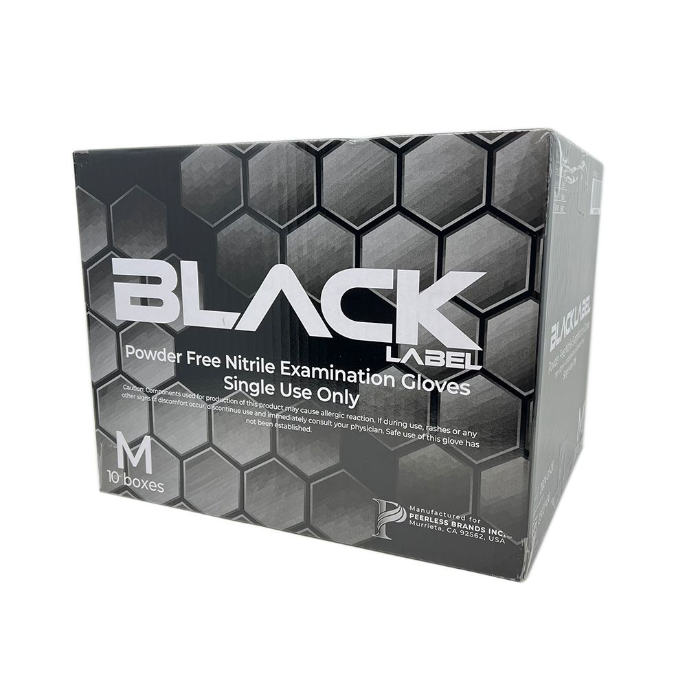 Black Label Nitrile Powder Free Exam Gloves