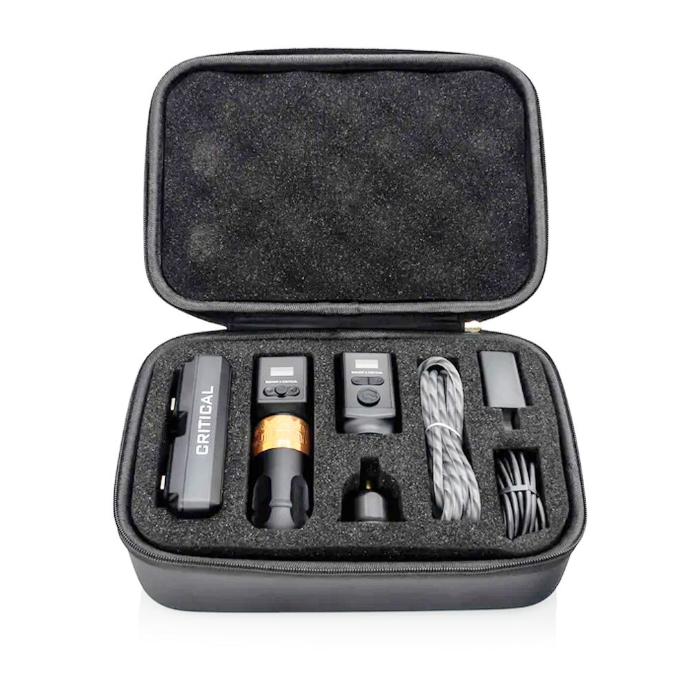 Bishop Power Wand wireless rotary tattoo machine with Critical magnetic battery (Full Set)