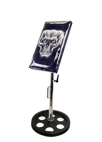 Stainless Steel Tattoo Arm Rest Designed By Chente - Skull
